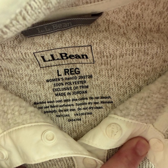 L.L. Bean Off-White Button-Up Jacket- Women - Picture 3 of 4